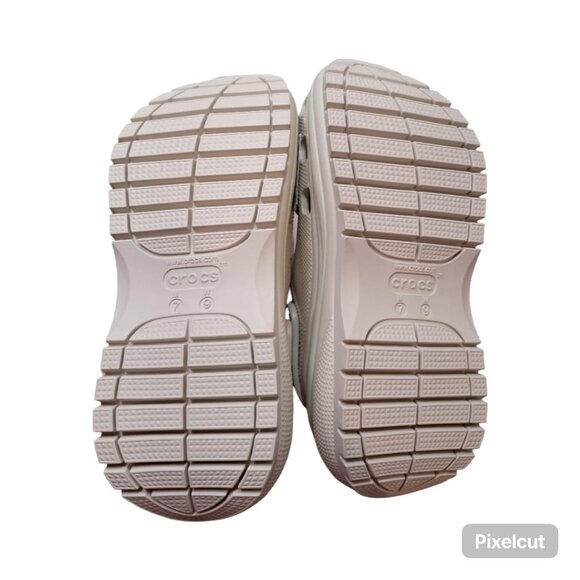 NWT Crocs Classic Mega Crush Clog - Color: Bone - Size: Men 7 /Women 9 (25.4 cm) - Picture 11 of 14